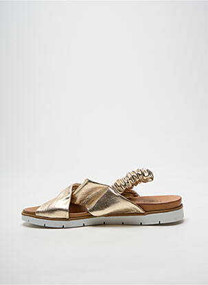 Sandales/nu pieds bout ouvert talon plat jusqu'à 3cm or COCO ET ABRICOT femme