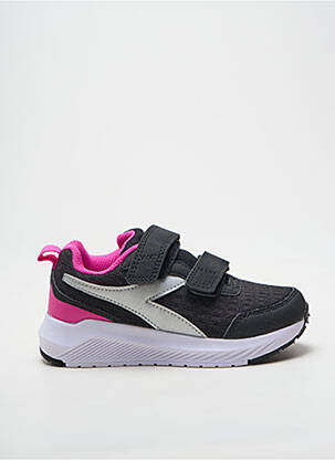 Baskets fermeture scratch bout rond rose DIADORA fille