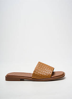 Mules/sabots chiquet talon plat jusqu'à 3cm marron OH ! MY SANDALS femme