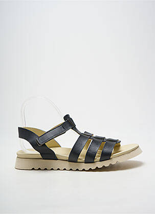 Spartiates bout ouvert talon plat jusqu'à 3cm noir CHACAL femme