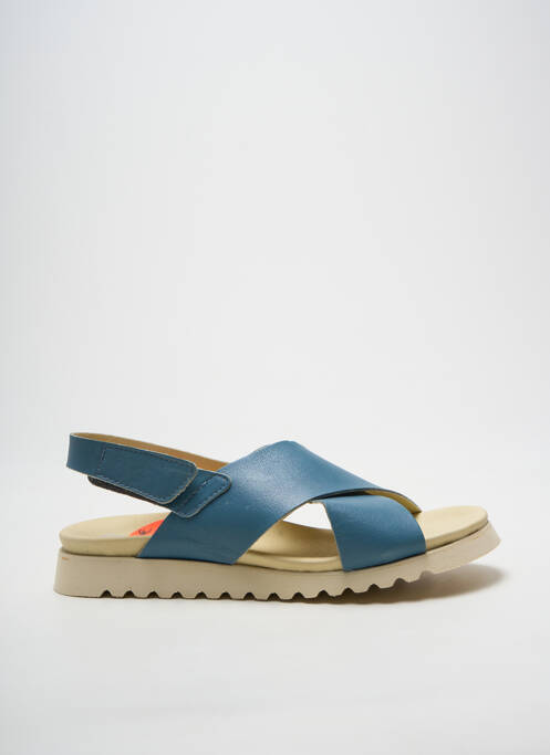 Sandales/nu pieds bout ouvert talon plat jusqu'à 3cm bleu CHACAL femme
