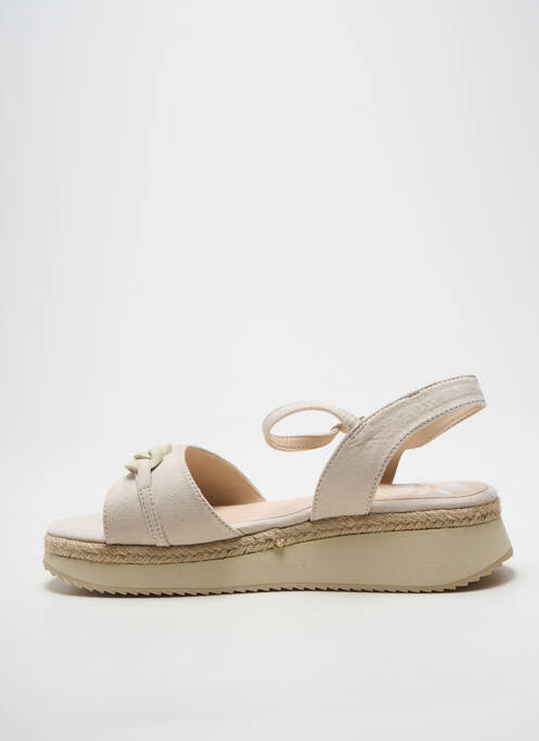 Sandales/nu pieds fermeture boucle(s) talon de 4 à 6cm beige MTNG femme
