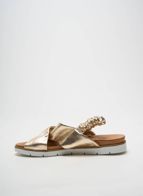 Sandales/nu pieds bout ouvert talon plat jusqu'à 3cm or COCO ET ABRICOT femme