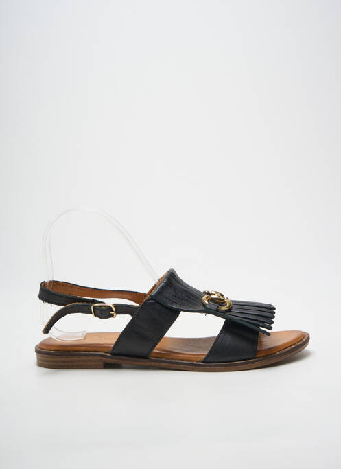 Sandales/nu pieds chiquet talon plat jusqu'à 3cm noir COCO ET ABRICOT femme