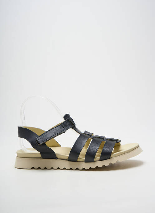 Spartiates bout ouvert talon plat jusqu'à 3cm noir CHACAL femme