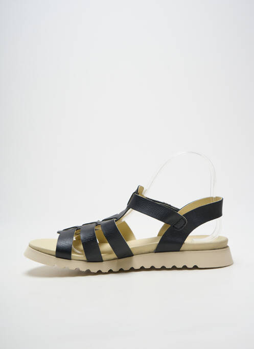 Spartiates bout ouvert talon plat jusqu'à 3cm noir CHACAL femme