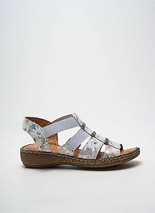 Sandales/nu pieds tissage satiné talon plat jusqu'à 3cm argent PEDRO TORRES femme