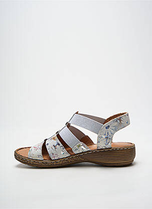 Sandales/nu pieds tissage satiné talon plat jusqu'à 3cm argent PEDRO TORRES femme