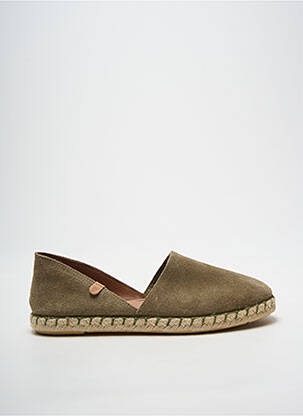 Espadrilles bout rond talon plat jusqu'à 3cm vert VERBENAS femme