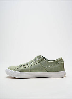 Baskets bout rond talon plat jusqu'à 3cm vert BANANA MOON femme