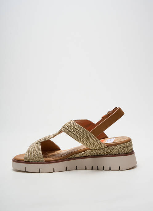 Sandales/nu pieds tissage satiné talon de 4 à 6cm or MTNG femme