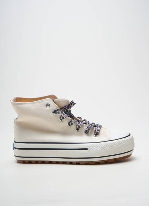Baskets plateforme talon de 4 à 6cm blanc MTNG femme