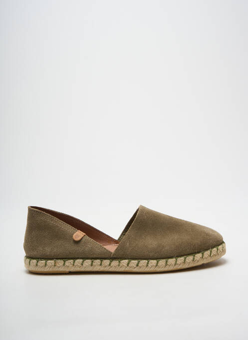 Espadrilles bout rond talon plat jusqu'à 3cm vert VERBENAS femme