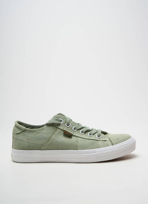 Baskets bout rond talon plat jusqu'à 3cm vert BANANA MOON femme