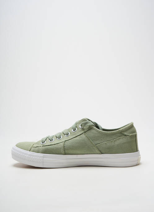 Baskets bout rond talon plat jusqu'à 3cm vert BANANA MOON femme