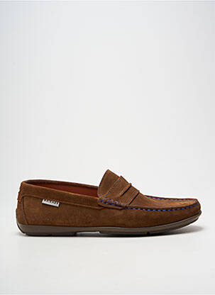 Mocassins nubuck bout carré marron ORLAND homme