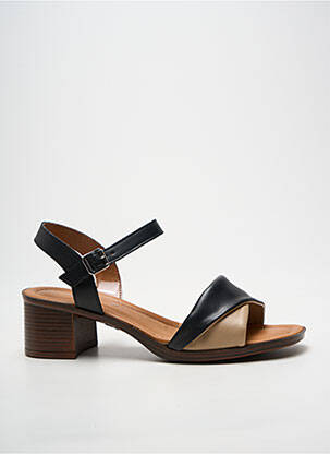 Sandales/nu pieds tissage satiné talon de 4 à 6cm noir AGORÀ femme