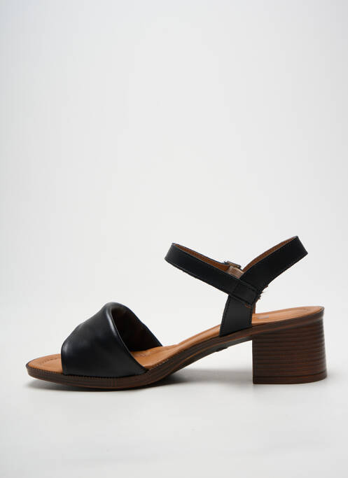 Sandales/nu pieds tissage satiné talon de 4 à 6cm noir AGORÀ femme