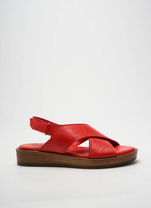 Sandales/nu pieds bout ouvert talon plat jusqu'à 3cm rouge CAPRICE femme