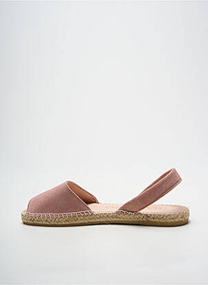 Espadrilles bout ouvert talon plat jusqu'à 3cm rose MACARENA femme