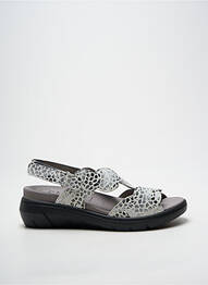 Sandales/nu pieds tissage satiné talon de 4 à 6cm gris PUCHE femme