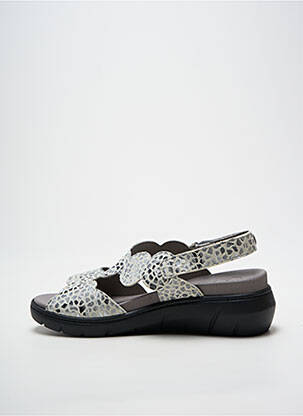 Sandales/nu pieds tissage satiné talon de 4 à 6cm gris PUCHE femme
