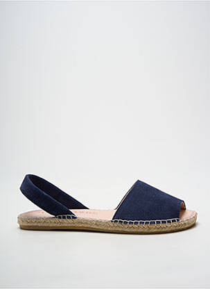 Espadrilles bout ouvert talon plat jusqu'à 3cm bleu fonce MACARENA femme