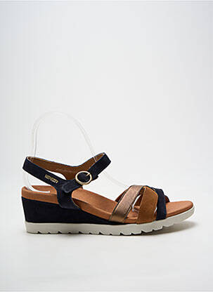 Sandales/nu pieds talon compensé talon de 4 à 6cm bleu MEPHISTO femme