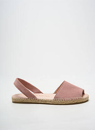 Espadrilles bout ouvert talon plat jusqu'à 3cm rose MACARENA femme