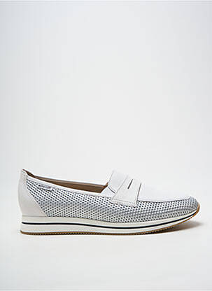 Mocassins tissage satiné talon plat jusqu'à 3cm argent MEPHISTO femme