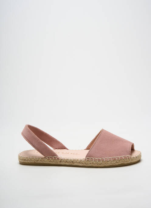 Espadrilles bout ouvert talon plat jusqu'à 3cm rose MACARENA femme