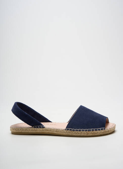 Espadrilles bout ouvert talon plat jusqu'à 3cm bleu fonce MACARENA femme