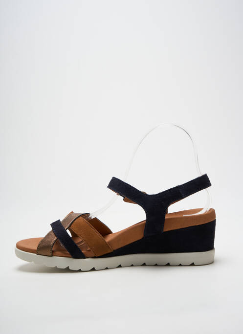 Sandales/nu pieds talon compensé talon de 4 à 6cm bleu MEPHISTO femme