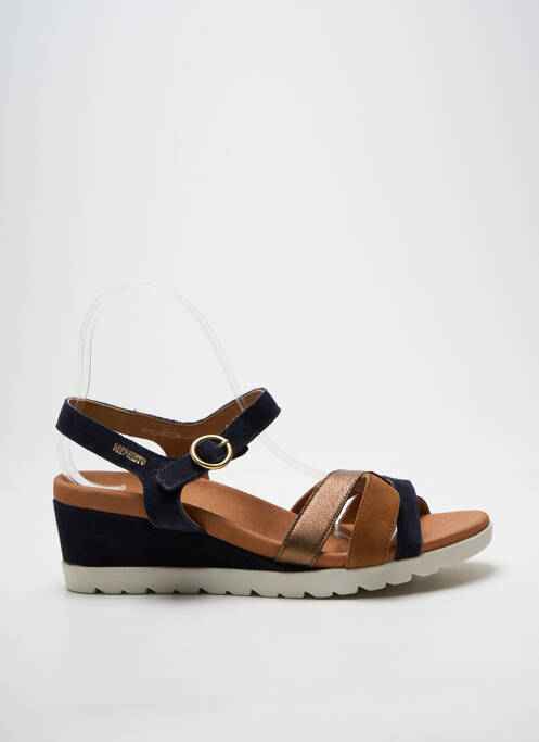 Sandales/nu pieds talon compensé talon de 4 à 6cm bleu MEPHISTO femme