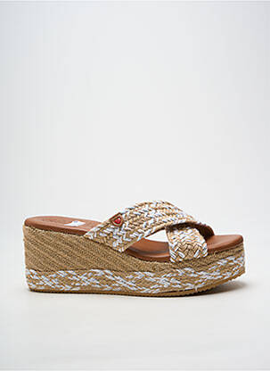 Mules/sabots talon compensé talon de 7 à 9cm blanc OH ! MY SANDALS femme