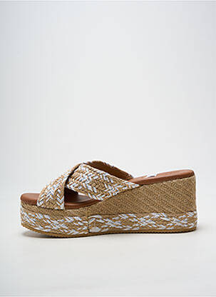 Mules/sabots bout ouvert talon de 7 à 9cm blanc OH ! MY SANDALS femme