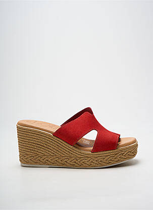Sandales/nu pieds talon compensé talon de 7 à 9cm rouge OH ! MY SANDALS femme