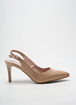 Escarpins fermeture boucle(s) talon de 7 à 9cm beige GIULIA femme