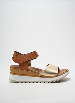 Sandales/nu pieds bout ouvert talon de 4 à 6cm or CHACAL femme