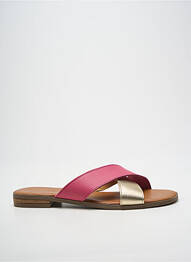 Sandales/nu pieds chiquet talon plat jusqu'à 3cm rose L'ATELIER H. femme