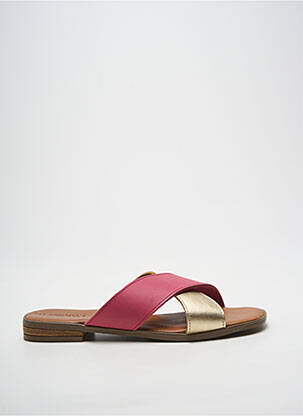 Sandales/nu pieds chiquet talon plat jusqu'à 3cm rose L'ATELIER H. femme