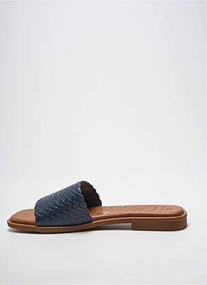 Mules/sabots chiquet talon plat jusqu'à 3cm bleu OH ! MY SANDALS femme