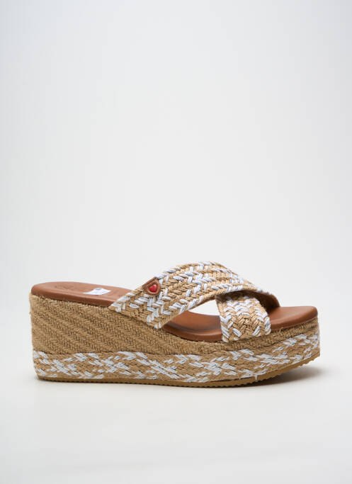 Mules/sabots talon compensé talon de 7 à 9cm blanc OH ! MY SANDALS femme