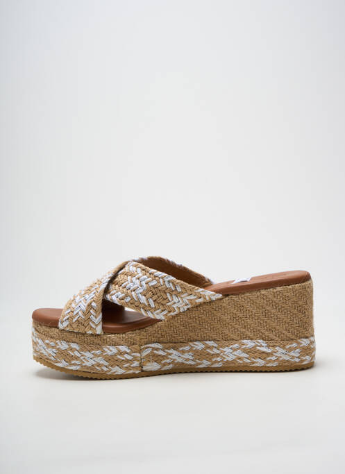 Mules/sabots talon compensé talon de 7 à 9cm blanc OH ! MY SANDALS femme