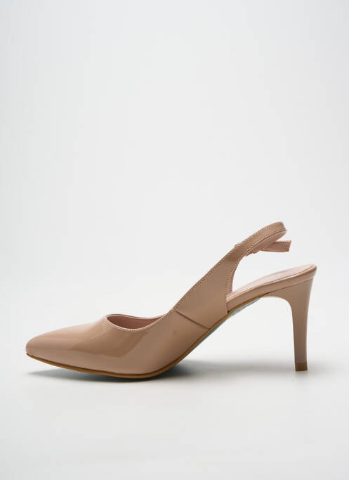 Escarpins fermeture boucle(s) talon de 7 à 9cm beige GIULIA femme