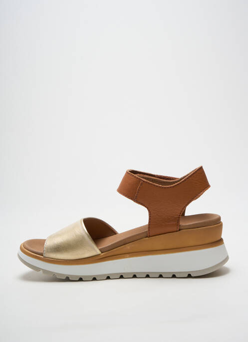 Sandales/nu pieds bout ouvert talon de 4 à 6cm or CHACAL femme