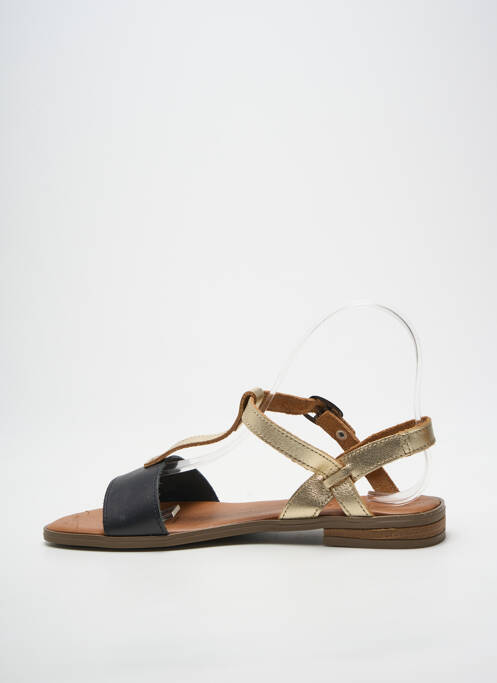 Sandales/nu pieds chiquet talon plat jusqu'à 3cm or L'ATELIER H. femme