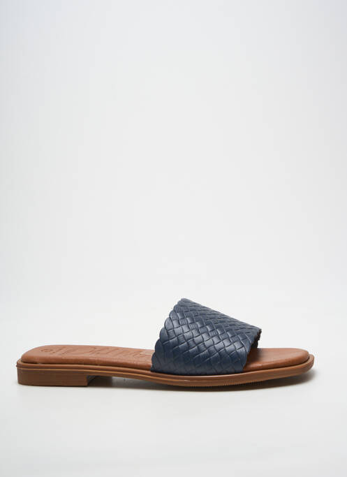 Mules/sabots chiquet talon plat jusqu'à 3cm bleu OH ! MY SANDALS femme