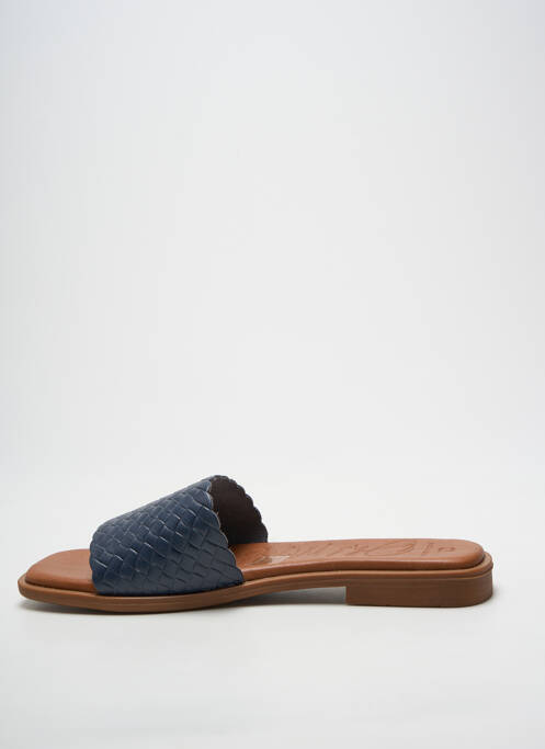 Mules/sabots chiquet talon plat jusqu'à 3cm bleu OH ! MY SANDALS femme