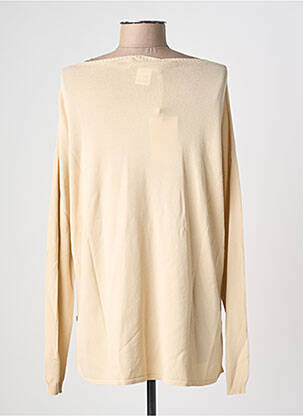 Pull coupe droite manches longues beige BLANC BOHEME femme